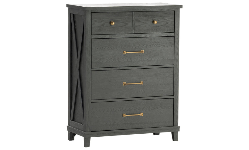 Flat Iron 4-Drawer Chest